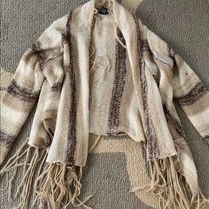 Rue 21 Cropped Fringe Cardigan